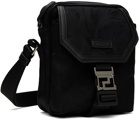 Versace Black Neo Nylon Jacquard Crossbody Bag