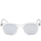 Saint Laurent Sunglasses Men's Saint Laurent SL 28 Sunglasses in Crystal/Silver