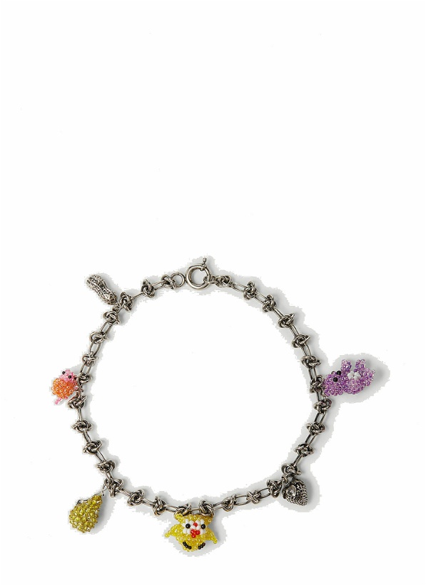 Photo: Beaded Charms Bracelet in Silver