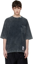 Maison MIHARA YASUHIRO Black Bleached Thermal T-shirt