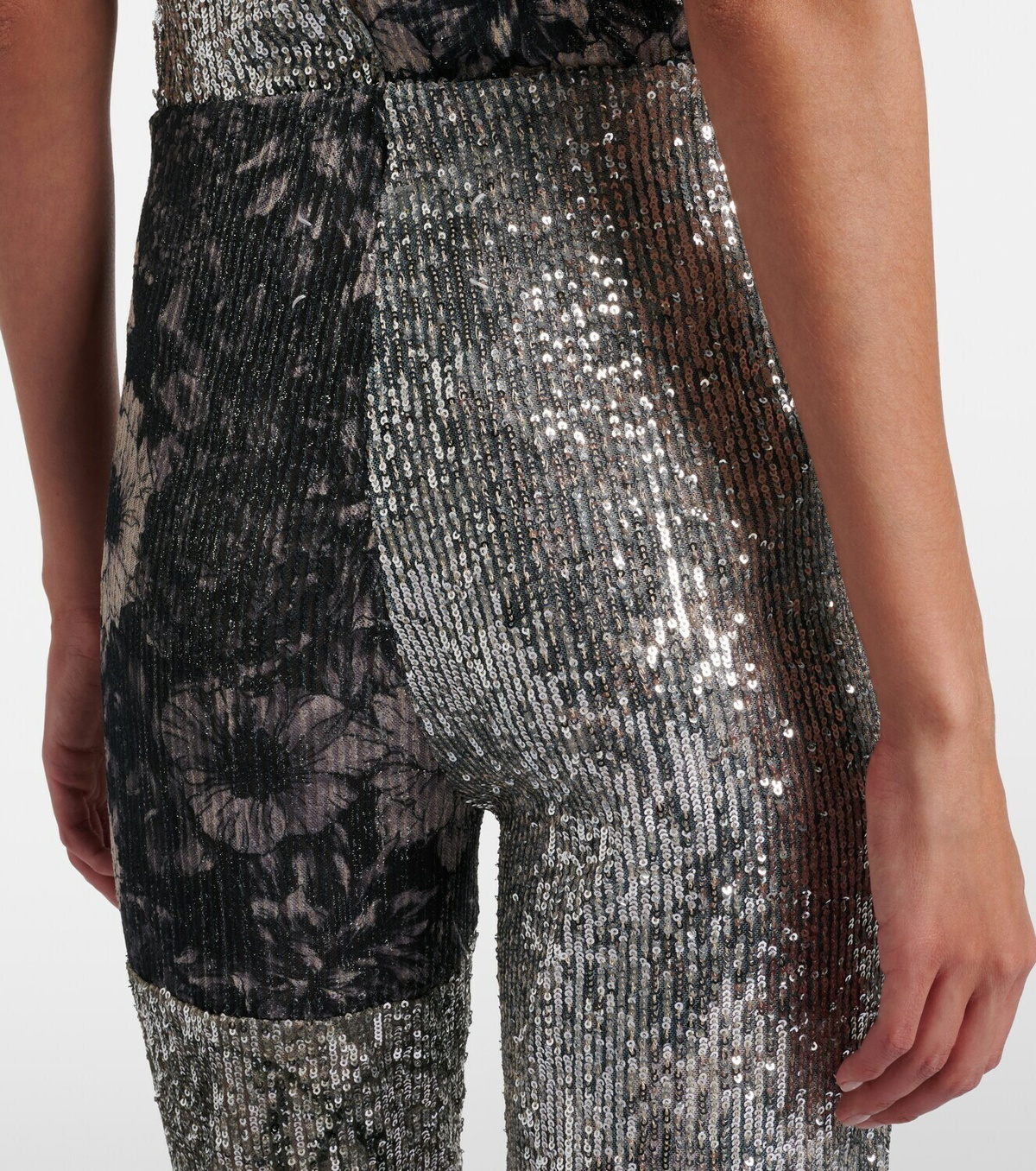 Maison Margiela Sequined patchwork slim pants