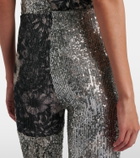 Maison Margiela Sequined patchwork slim pants