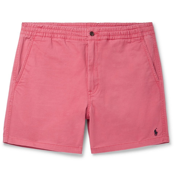 Photo: Polo Ralph Lauren - Washed Cotton-Blend Twill Shorts - Pink