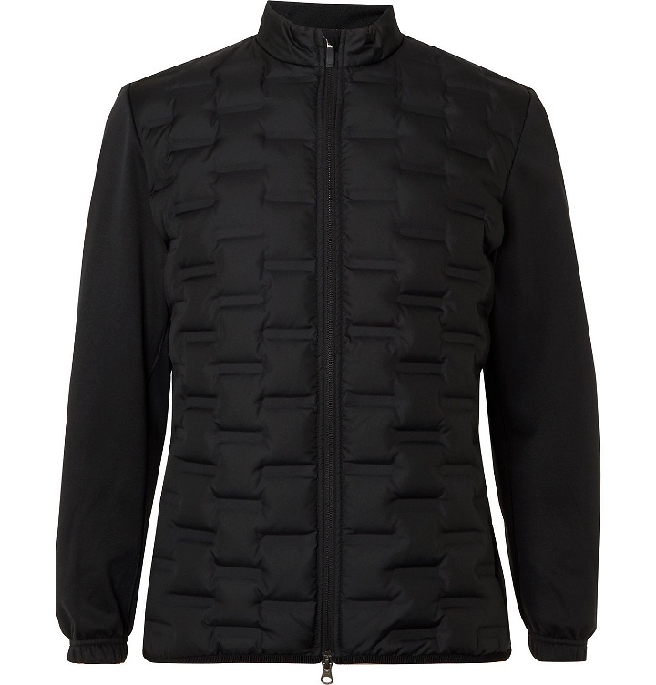 Photo: Nike Golf - AeroLoft Repel Jersey-Trimmed Quilted Shell Down Golf Jacket - Black