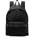 Saint Laurent - City Leather-Trimmed Canvas Backpack - Black