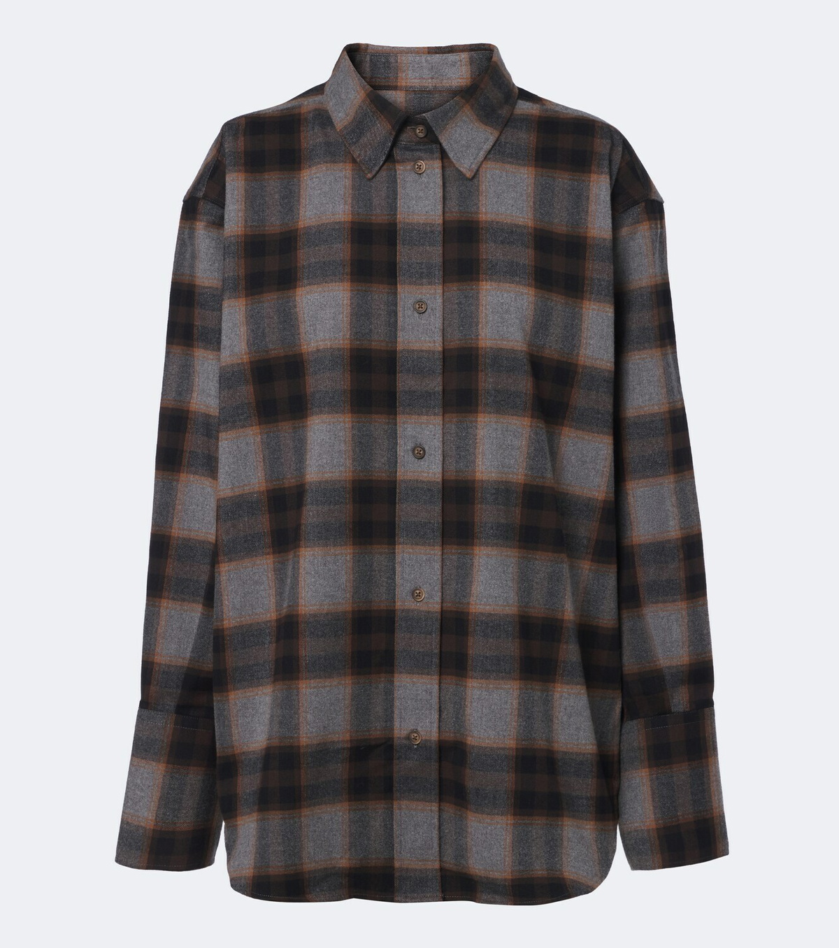 Róhe Checked cotton flannel shirt