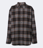 Róhe Checked cotton flannel shirt