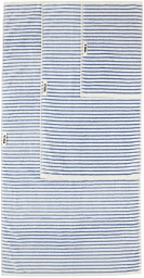 Tekla Off-White & Blue Organic Three-Piece Towel Set