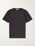 Mr P. - Ribbed Organic Cotton T-Shirt - Brown