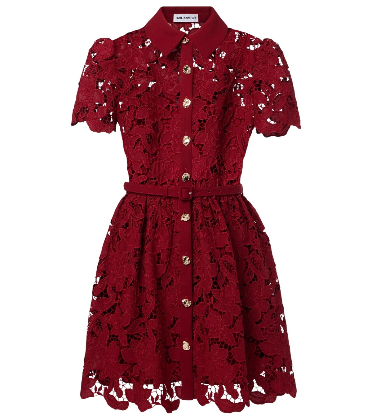 Self-Portrait Belted cotton lace maxi dress Self-Portrait Self-Portrait Belted cotton lace maxi dress Self-Portrait