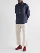 AMI PARIS - Logo-Embroidered Denim Shirt - Blue