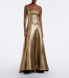 Roland Mouret Lamé jacquard gown