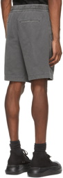 Juun.J Grey Garment-Dyed Shorts