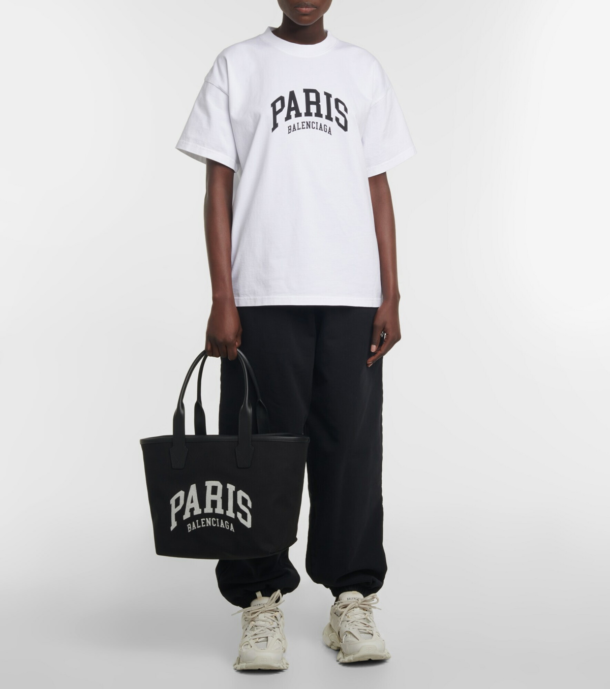 Cities Paris cotton sweatpants in black - Balenciaga