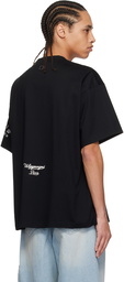 WOOYOUNGMI Black Palm Tree Graphic T-shirt