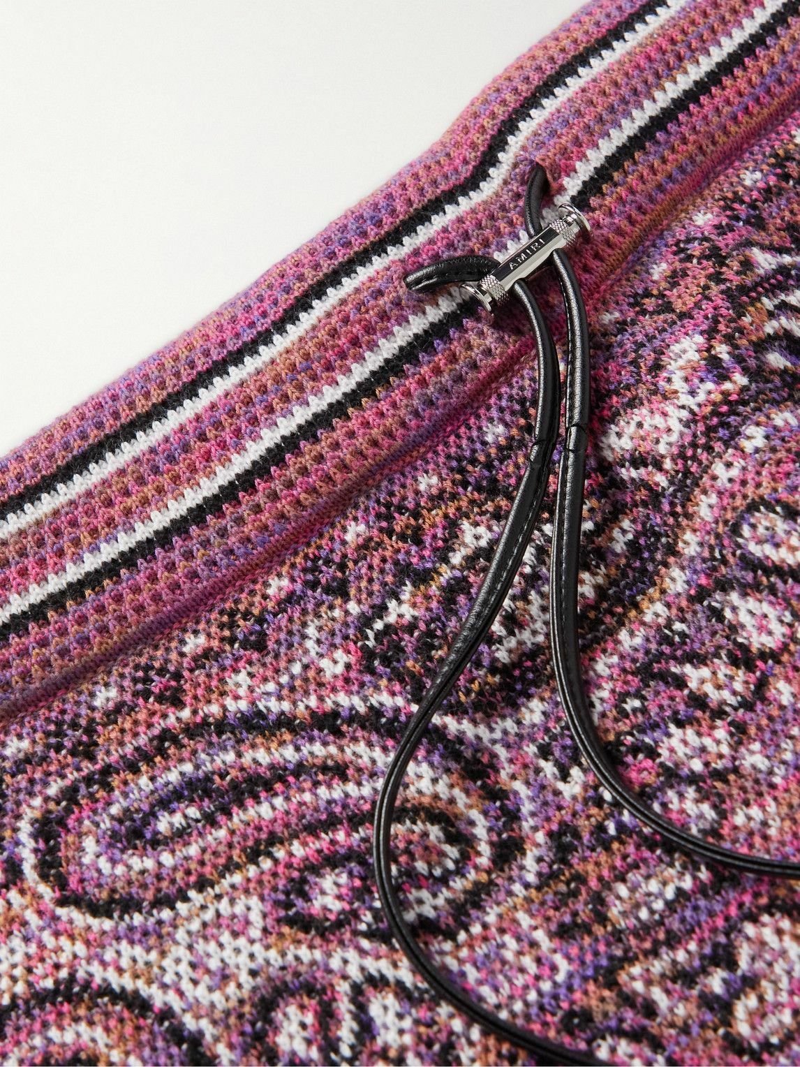 AMIRI - Straight-Leg Space-Dyed Bandana-Jacquard Cotton