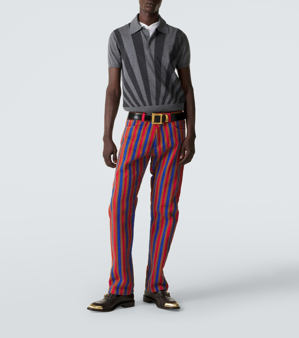 Versace Striped straight jeans