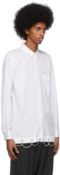 Comme des Garçons Homme Plus White Cotton Broadcloth Shirt