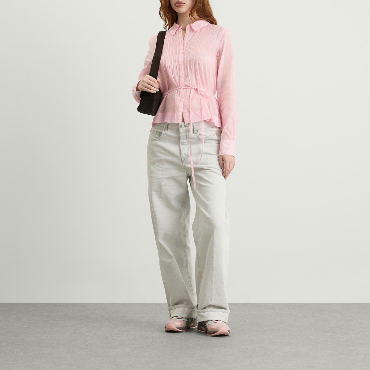 Damson Madder Women's L/S Wendy Sheer Blouse Presented By END. in Pink