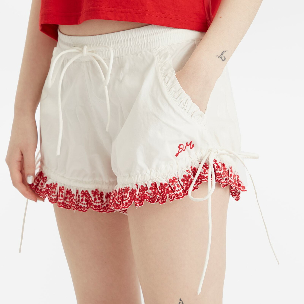 Damson Madder Women's Jenna Bloomer Shorts in White