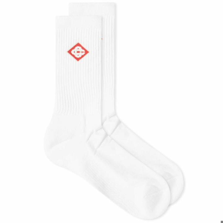 Photo: Casablanca Men's Diamond Logo Sports Socks in White