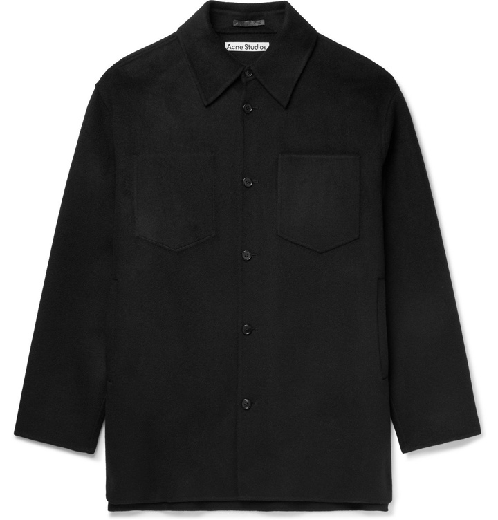 Photo: ACNE STUDIOS - Domen Oversized Double-Faced Wool Overshirt - Black