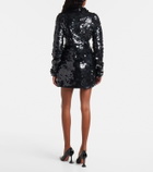 Sportmax Terfrite sequined jersey minidress