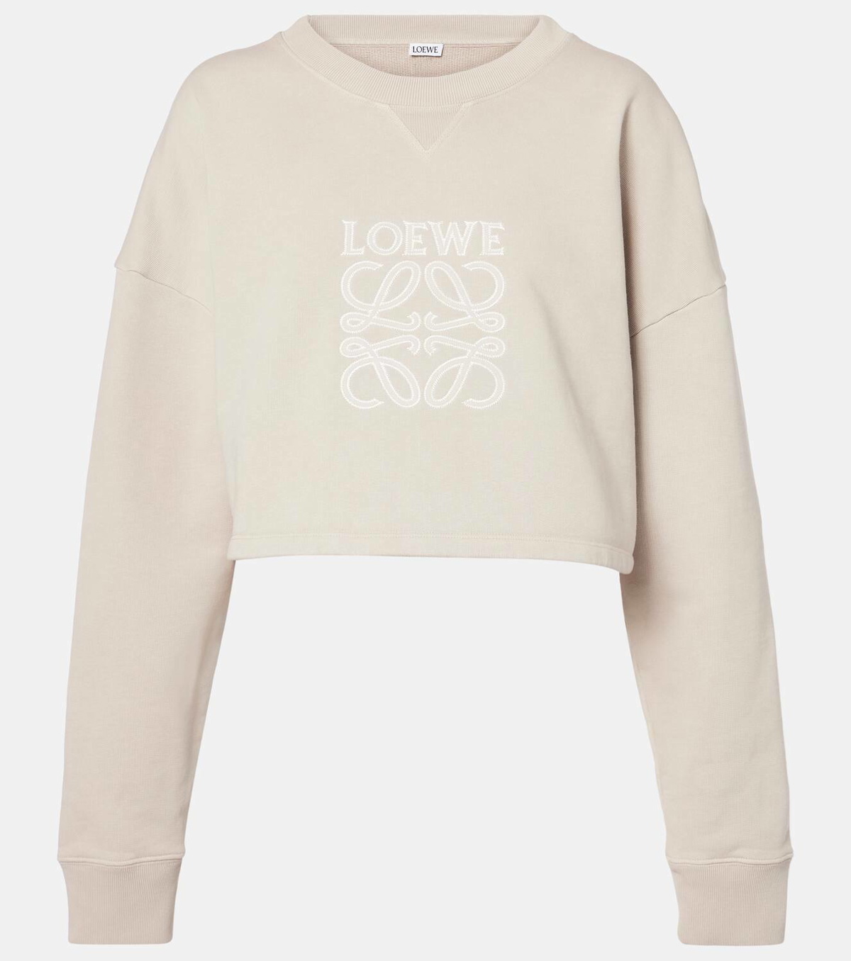 Loewe Anagram cropped cotton jersey sweatshirt Loewe
