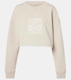 Loewe Anagram cropped cotton jersey sweatshirt