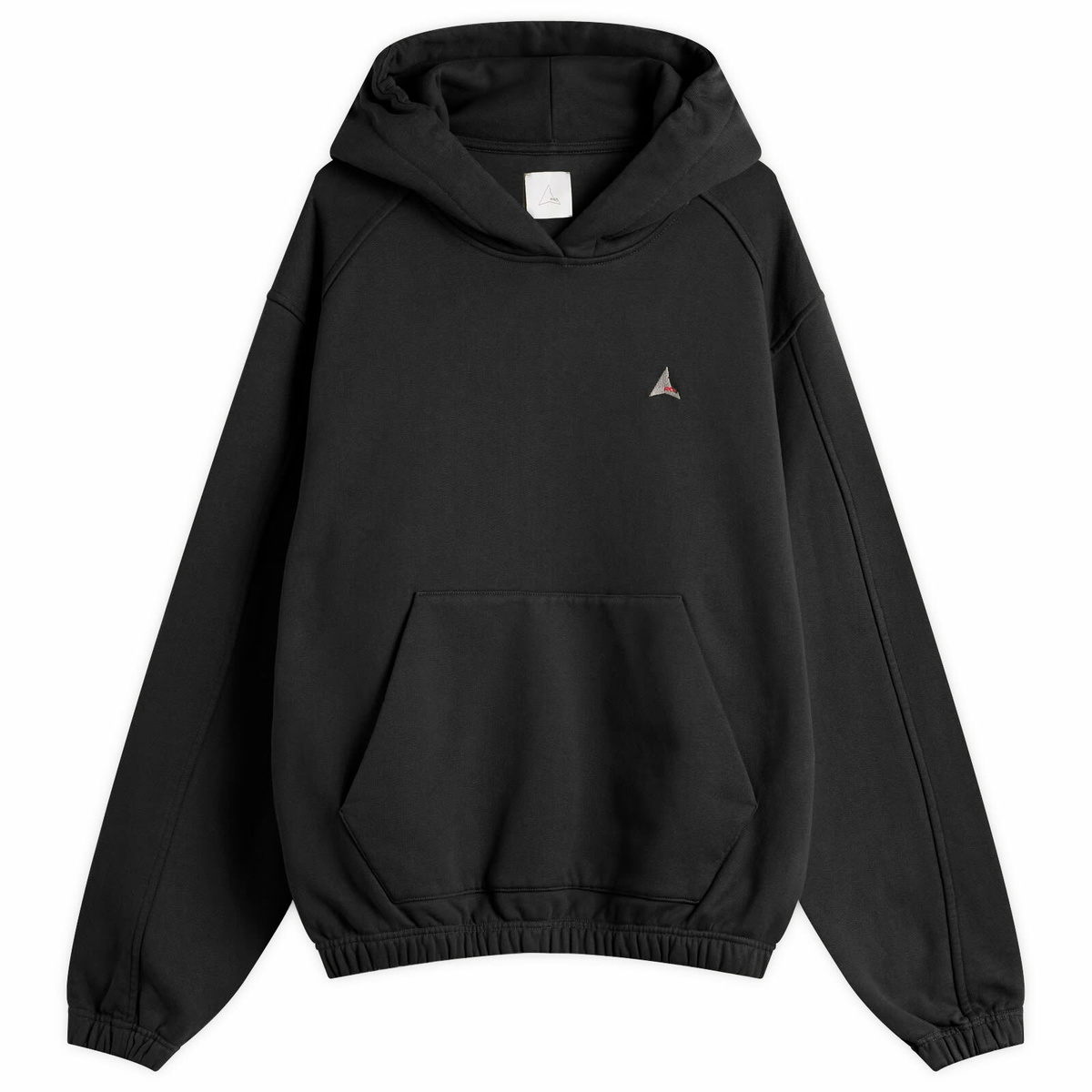 ROA Men's Logo 490Gsm Hoodie in Washed Black