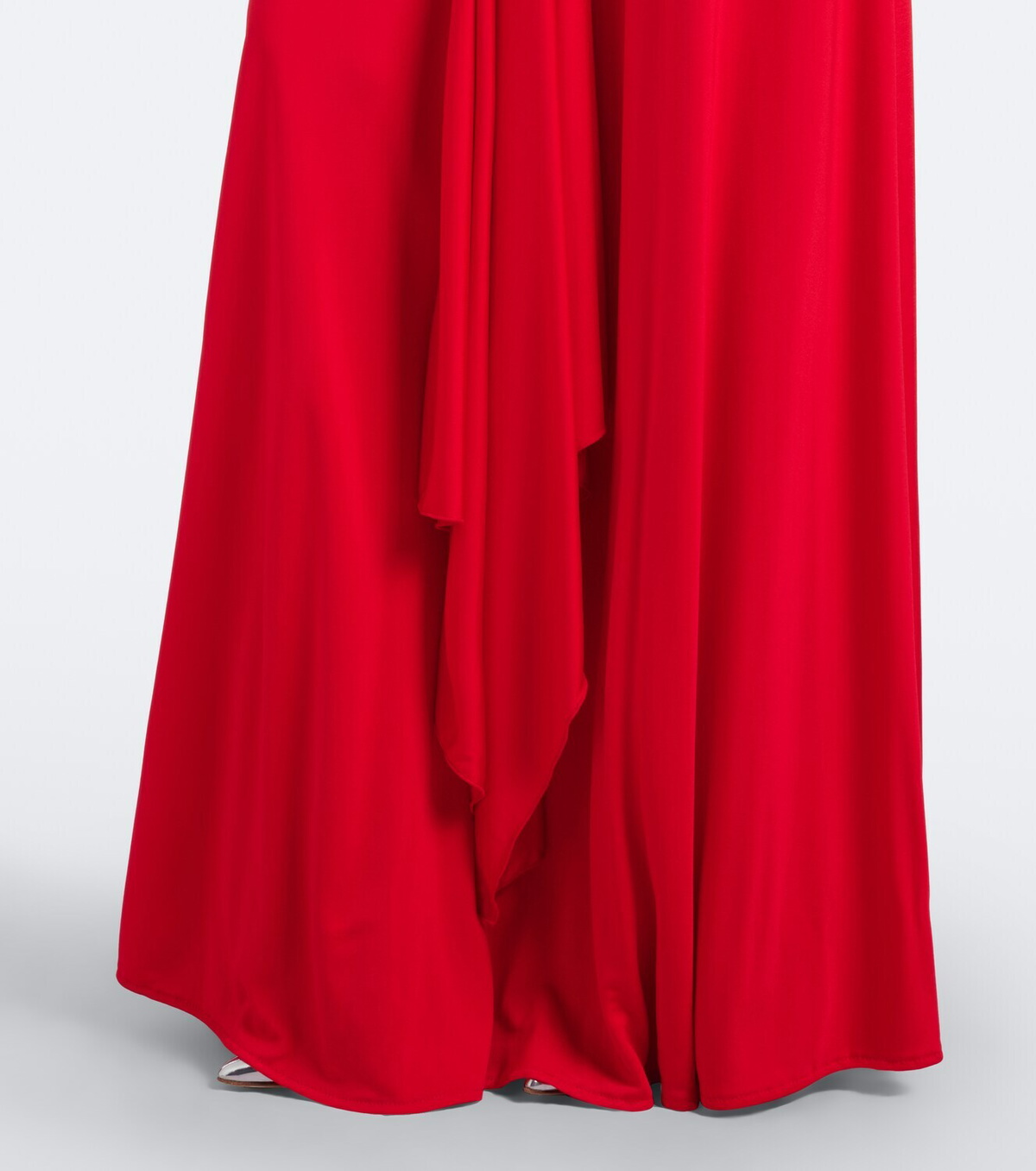 David Koma Draped floral-appliqué gown