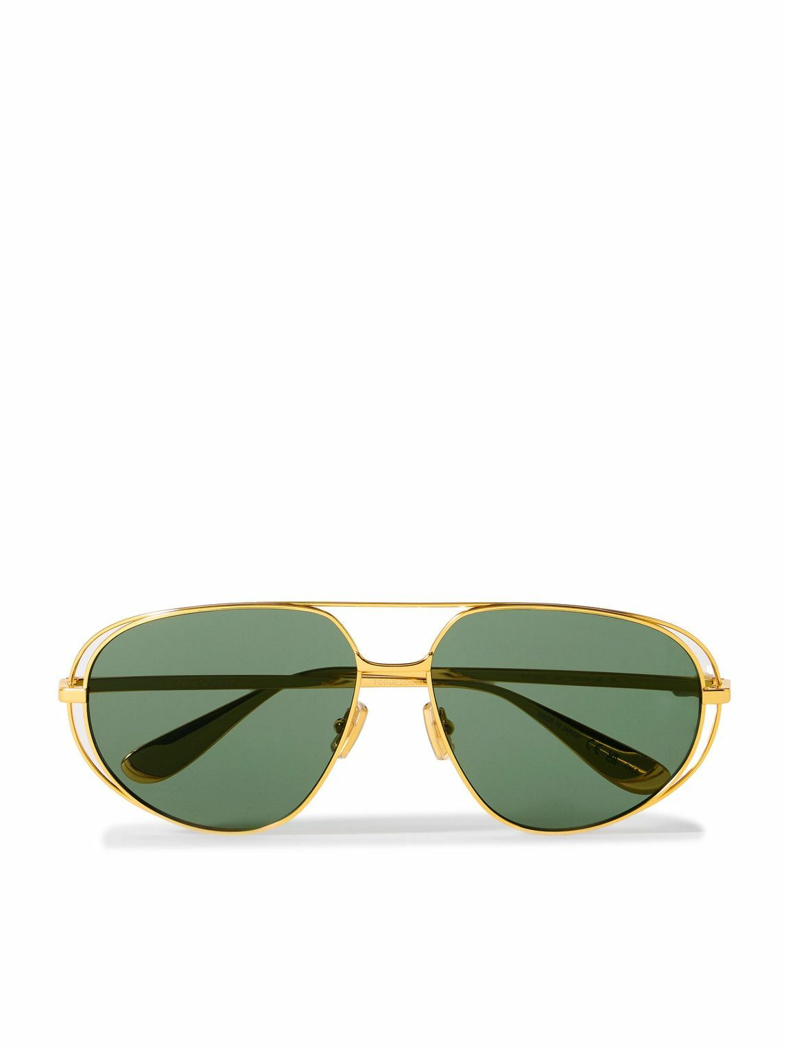 ASIAN FIT ☆BOTTEGA VENETA☆ Aviator サングラス GREEN/GOLD Classic Aviator Sunglasses | Gold/Green – Parlour X