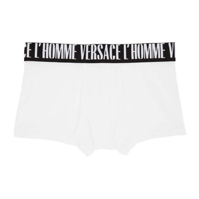 Photo: Versace Underwear White and Black Modal Boxer Briefs