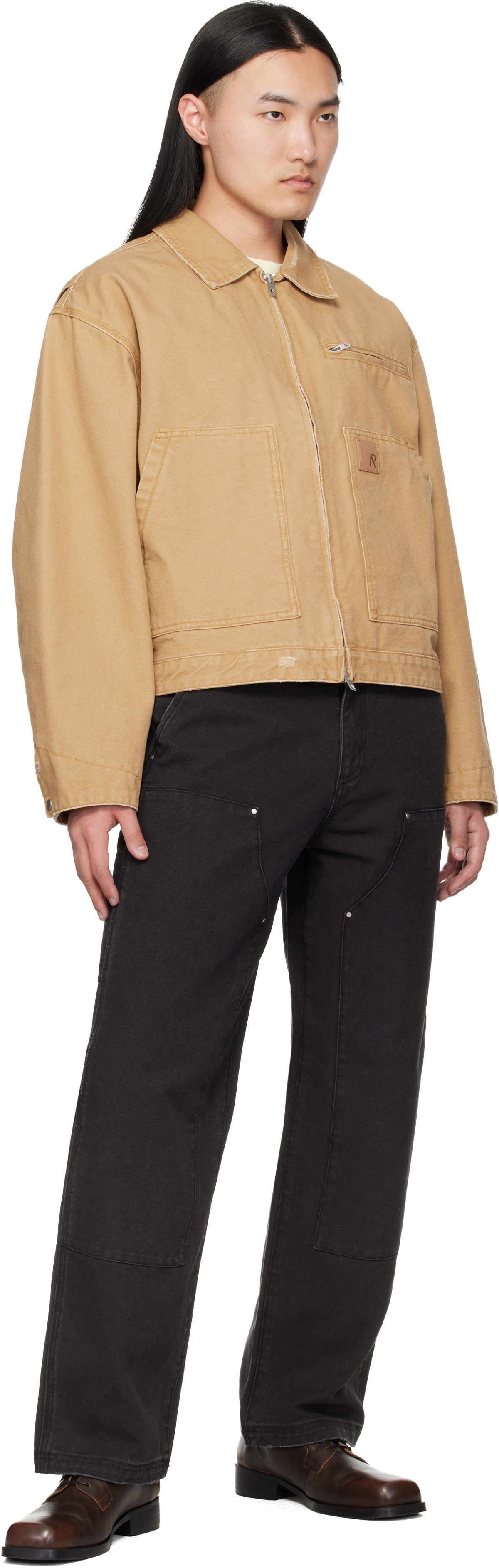Represent Black Heaton Workwear Trousers