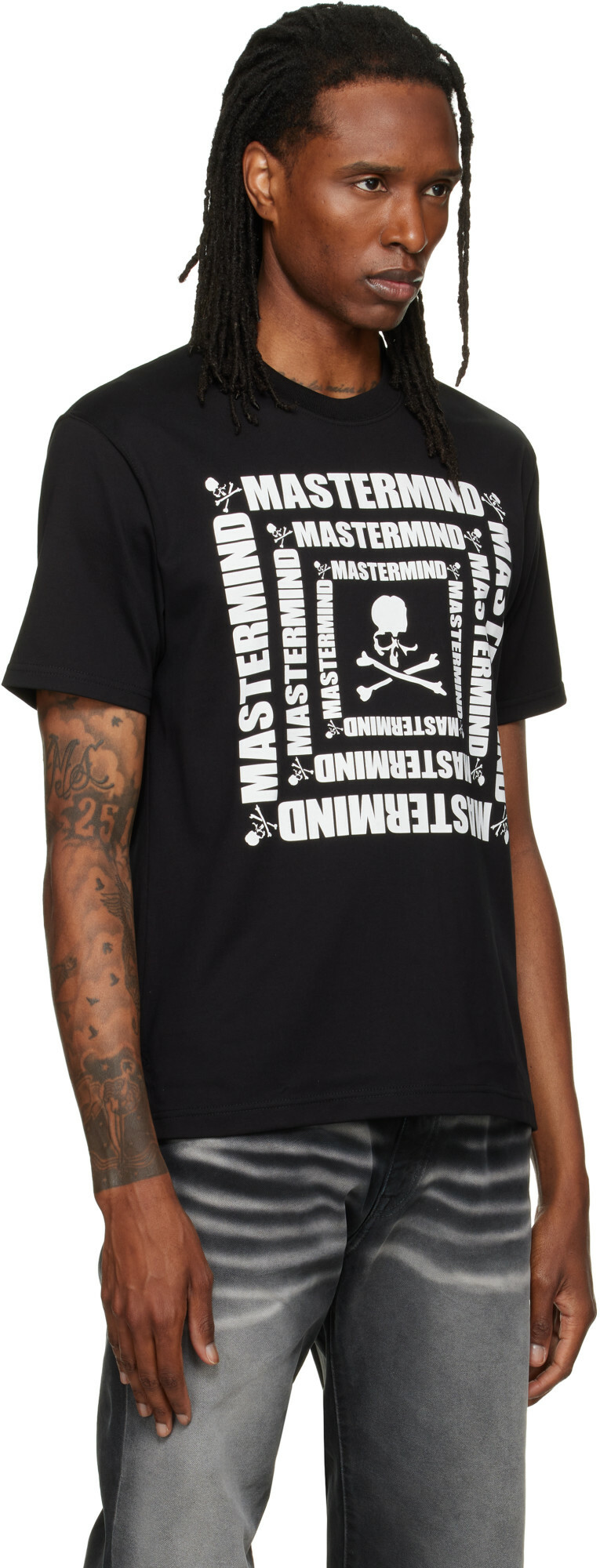 MASTERMIND WORLD Black MW Square Logo S/S T-shirt