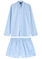 Boss Cooper Striped Cotton Pyjama set Blue