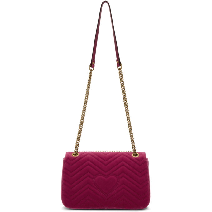 Gucci Blind For Love Pink Velvet Handbag Bag Marmont GG Gold Italy New– Bag  Lady Shop