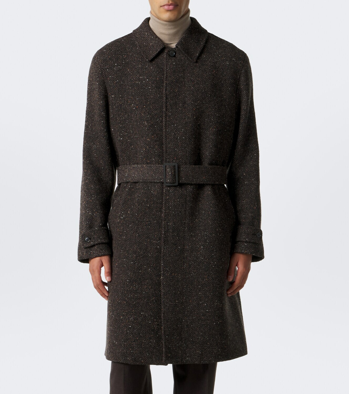Zegna Wool, silk, and cashmere tweed coat