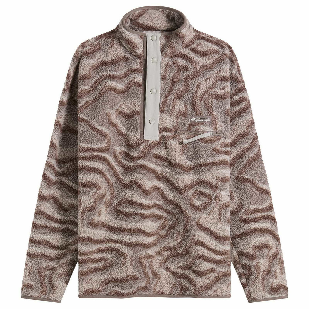 Columbia Men's Helvetia™ II Printed Half Snap Fleece in Iron Topoglitch