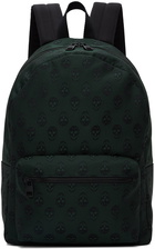 Alexander McQueen Green Metropolitan Biker Skull Backpack