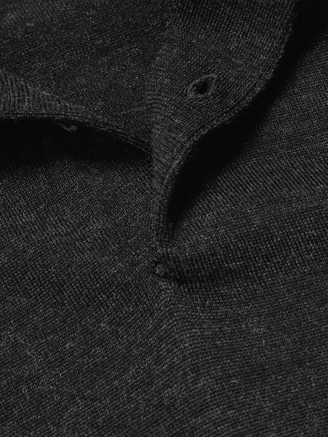 Hartford - Merino Wool Polo Shirt - Black