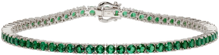 Photo: Hatton Labs Silver & Green Tennis Bracelet