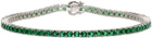 Hatton Labs Silver & Green Tennis Bracelet