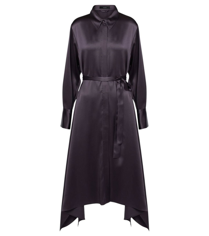 Photo: Joseph Cyprien belted silk satin shirt dress