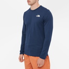 The North Face Men's Long Sleeve Easy T-Shirt in Summit Navy