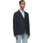 Gucci Navy Mohair and Wool Gauze Blazer