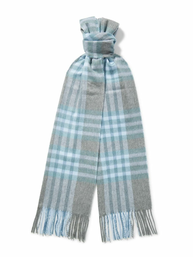 Photo: Johnstons of Elgin - Fringed Checked Cashmere Scarf