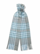 Johnstons of Elgin - Fringed Checked Cashmere Scarf