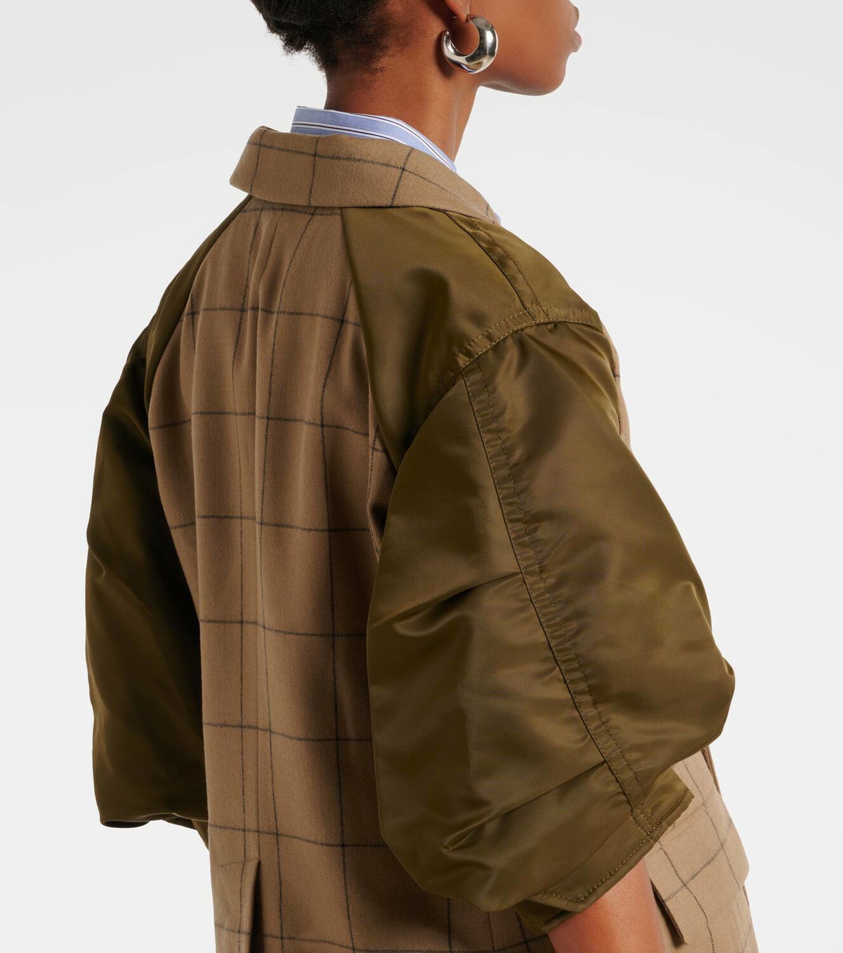 Sacai Checked wool-blend jacket Sacai