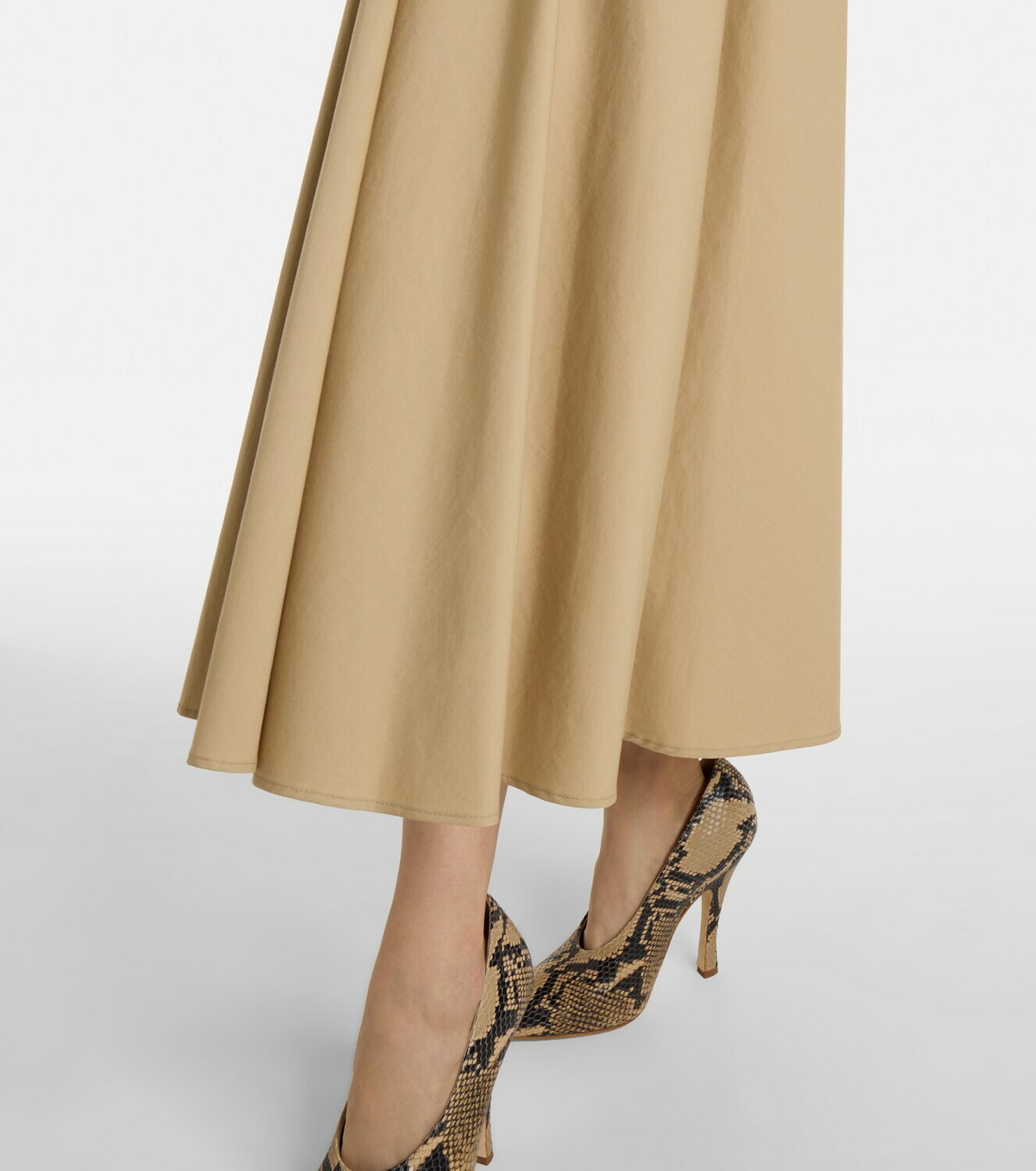 Patou Gathered cotton midi dress